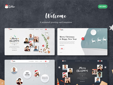 Christmas cards website preview
